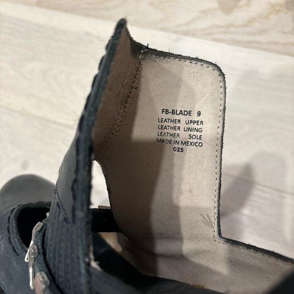 Freebird by Steven Black Leather Cutout Ankle Boots - Picture 3 of 4